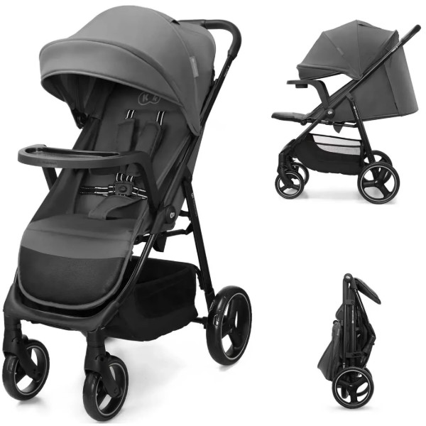 Фото - Коляска прогулочная Kinderkraft Trig 3 Tray Grey (KSTRIG03GRY000T)